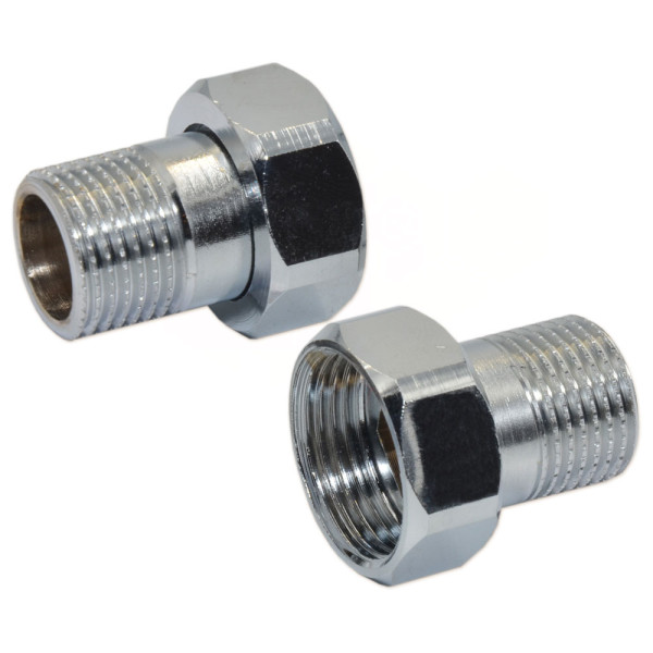 Штуцер-адаптер (хром) (пара) Ø3/8″ х 1/2″ ЗВ FP Pattaroni