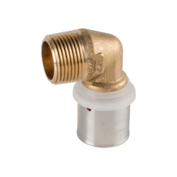 Колено (пресс) Ø16 (2,25) x 1/2″ С Valsir S.p.A. PEXAL BRASS