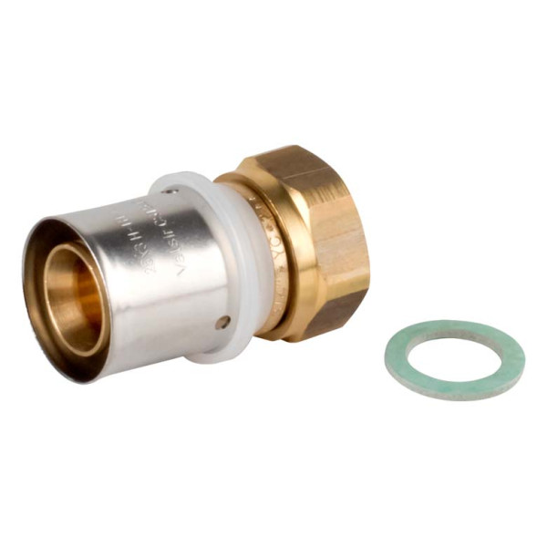 Збірний елемент (прес) Ø16 (2,25) х 1/2″ В Valsir S.p.A. PEXAL BRASS