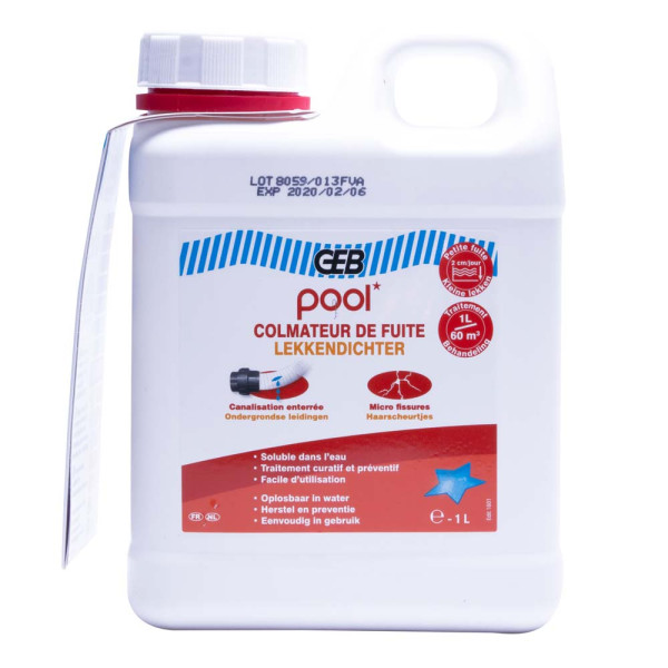 Рідина для знешкодження мікротечій POOL COLMATEUR DE FUITE 1 л GEB SAS