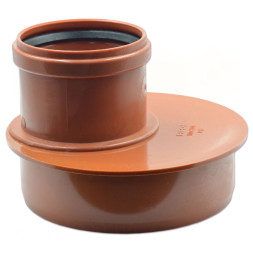 Переходник плоский (наружная канализация) Ø110-200 PVC (Ral 8023) REDI s.p.a.