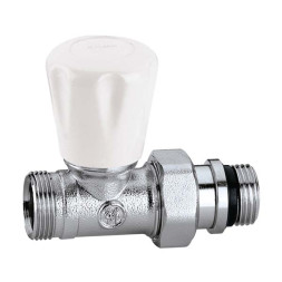 341402 Кран радіаторний М23 х 1,5 x 1/2″ прямий 10 bar Caleffi S.p.a