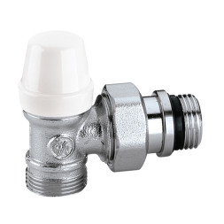 342402 Кран радіаторний відсікаючий М23 x 1,5 х 1/2″ кутовий 10 bar Caleffi S.p.a.