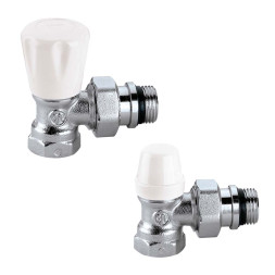 411431 КОМПЛЕКТ УГЛОВЫХ радиаторных кранов Ø1/2″ 10 bar Caleffi S.p.a.