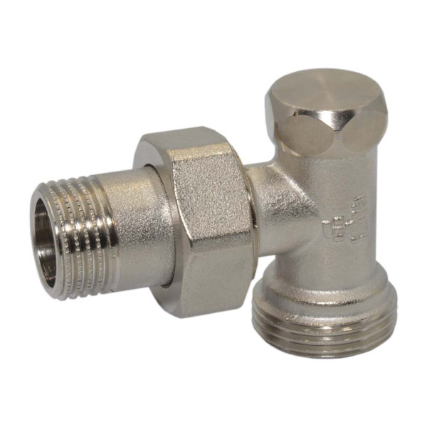 414E000400 Кран радиаторный отсекающий Ø1/2″ х 3/4″E (евроконус) угловой BIANCHI F.lli S.p.A.