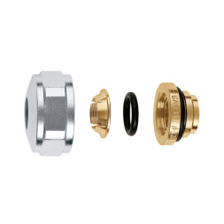 437515 Гайка з ніпелем хромована Ø3/4″ х 15 мм (мідь) Caleffi S.p.a