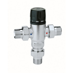 521400 Смеситель-термостат антиизвестковый (anti-scale) Ø1/2″ с настройкой 30÷65 °C Kv=2,6 (m³/h) Caleffi S.p.a