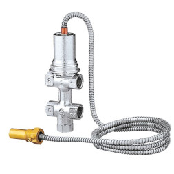 544400 Biomass Температурный предохранительный клапан с подкормкой Ø1/2″ 5÷110°C 6 bar (капилляр 1300 мм) CALEFFI