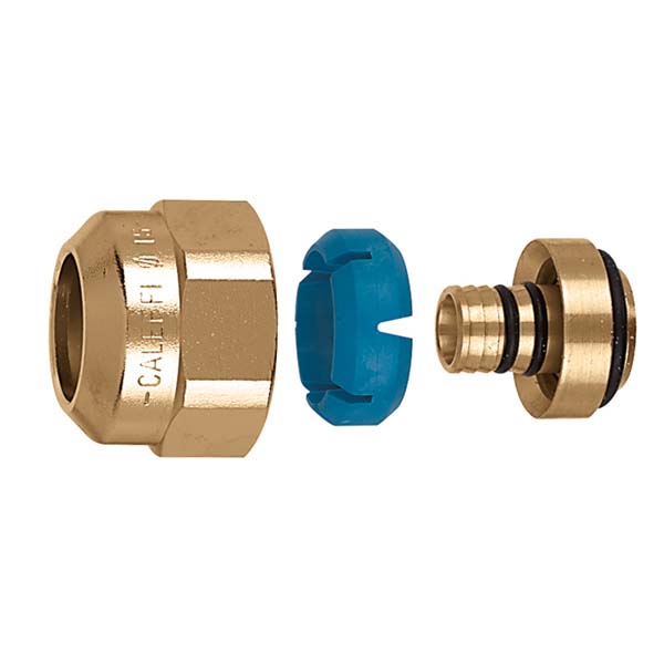 680564 Гайка латунная с ниппелем для пластиковых и МП труб Ø3/4″ x 15,5÷16/18-20 мм Caleffi S.p.a