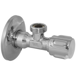 C158684 Кран вентильный для сантехприборов ZAMAC Ø1/2″ х 1/2 с металлической ручкой VA Albertoni srl