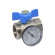 422D00060E Кран коллектора с термометром прямой Ø1″ ВЗ (blue/синий) BIANCHI F.LLI S.P.A.