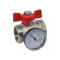 422D00060F Кран коллектора с термометром прямой Ø1″ ВЗ (red/красный) BIANCHI F.LLI S.P.A.