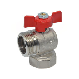 422G00060F Кран коллектора кутовий Ø1&Prime; ВЗ (red/червоний) BIANCHI F.LLI S.P.A.