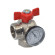 422H00060F Кран коллектора с угловым термометром Ø1″ ВЗ (red/красный) BIANCHI F.LLI S.P.A.