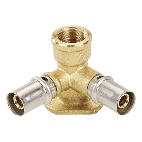 40551604 Колено двойное настенное (пресс) Ø16 х 16 х1/2″ В Idrosanitaria Bonomi S.p.a.