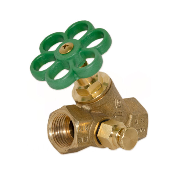 7530A006 Вентиль Ø3/4″ V-образный со спускником воды и воздуха PN16 0/+95°C Idrosanitaria Bonomi