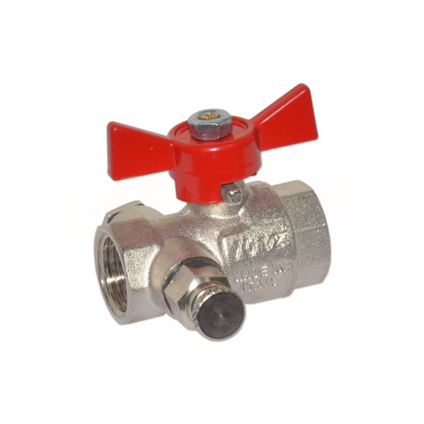 76170008R Кран шаровой с воздухоотводом TAMIGI Ø1″ ВВ PN15 –10°C/+95°C ″бабочка″ Idrosanitaria Bonomi