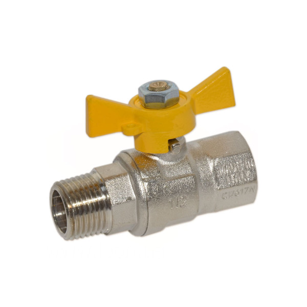 79550004 Кран газовый шаровой MISSUORI GAS Ø1/2″ ВЗ «бабочка» –10°C/+60°C Idrosanitaria Bonomi