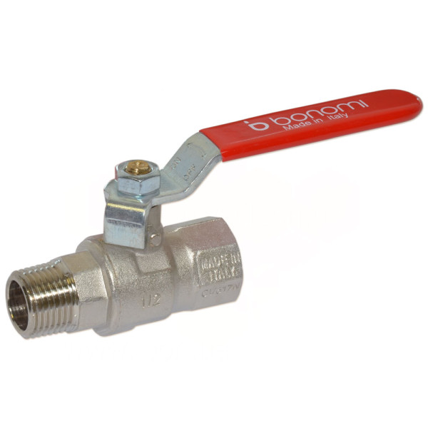79570104 Кран шаровой усиленный MISSOURI Ø1/2″ ВЗ PN40 –10°C/+95°C стальная ручка Idrosanitaria Bonomi