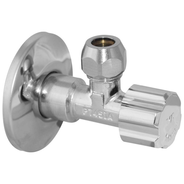 C406281 Кран вентильный для сантехприборов Ø1/2″ х 3/8″ VA Albertoni srl
