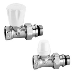 412431 КОМПЛЕКТ ПРЯМЫХ радиаторных кранов Ø1/2″ 10 bar Caleffi S.p.a.