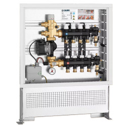 1825L1 Коллектор из технополимера в шкафу с насосом UPS 25-60 Ø3/4″ С x 10 x 3/4″ С 6 bar CALEFFI