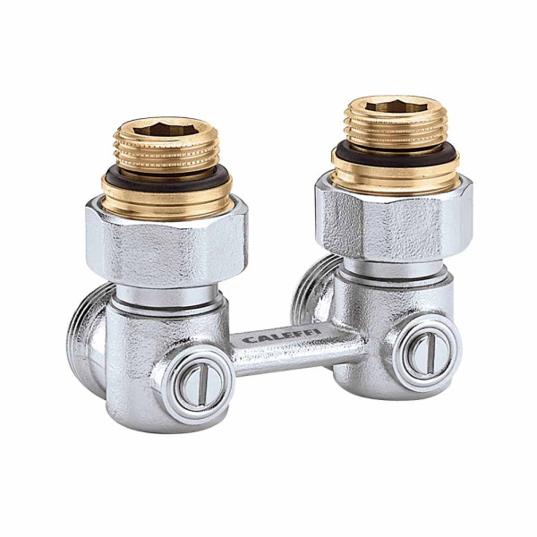 301143 Кран нижнего подключения стального радиатора Ø1/2” х 3/4” угловой Caleffi S.p.a.