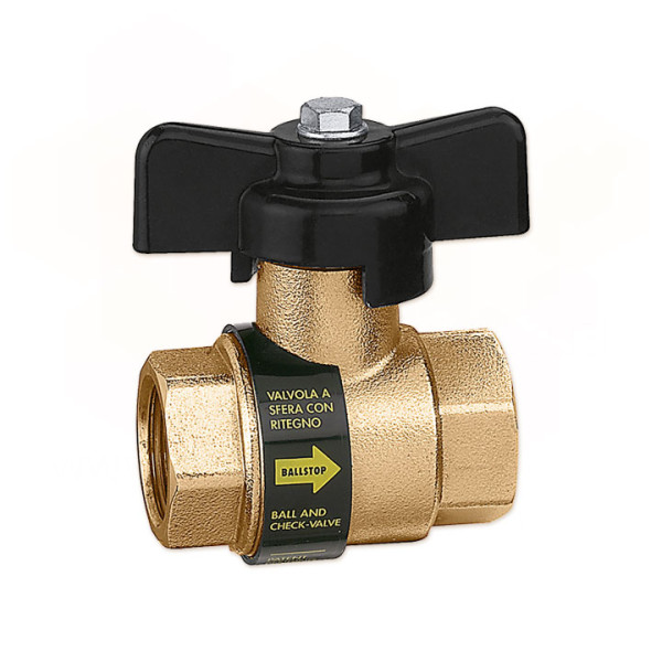 323050 Кран шаровый BALLSTOP с обратным клапаном Ø3/4″ 16 bar Caleffi S.p.a