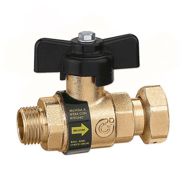 334500 Шаровой кран с обратным клапаном Ø3/4″ С x 3/4″ НГ Caleffi S.p.a.
