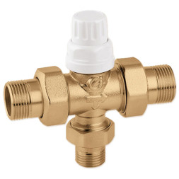 677040 Вентиль зоновый трехходовой под термоголовку Ø1/2″ 10 bar 0÷95 °C Caleffi S.p.a