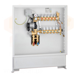 1626M3/1725M1 Коллектор латунный в шкафу с насосом UPS 25-60 Ø3/4″ С x 11 x 3/4″ С 10 bar CALEFFI