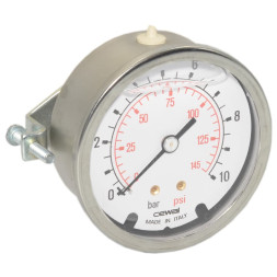 91498020S Манометр с креплением глицериновый Ø63 1/4″ 10 бар фронтальный Cewal S.p.A.