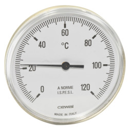 91629050 Термометр с металлическим корпусом Ø100 0/120°С 5 см передний Cewal S.p.A.