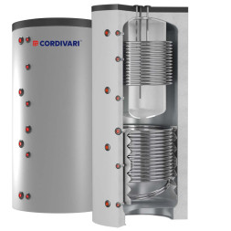3270162314201 Теплоаккумулятор 500/99 л (емкость Polywarm® в емкости + 2 змеевика) COMBI 3 WB (твердая несъемная изоляция) Cordivari srl