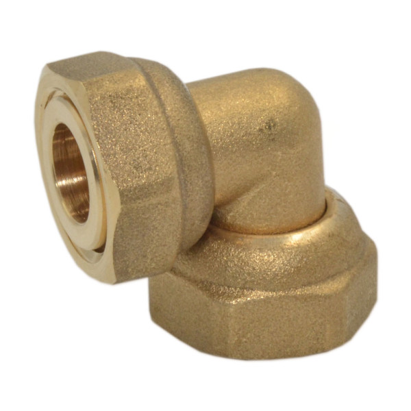 7718346 Колено латунное с накидными гайками Ø3/4″ НГ х Ø3/4″ НГ Comisa S.p.A.