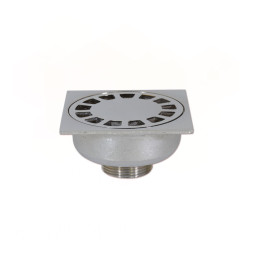650P100 Трап вертикальный латунный хромированный 100 x 100 мм x Ø1 1/4″ С Ghidini SpA