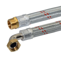 658412420600 AVC-Z DN25 Шланг угловой антивибрационный 1″х1″ ВЗ -5/+90 C° PN10 L=600 мм PARIGI