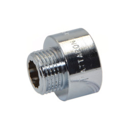 F043CR002 Переходник (хром) Ø1/4″M х 1/2″F ЗВ FP Pattaroni