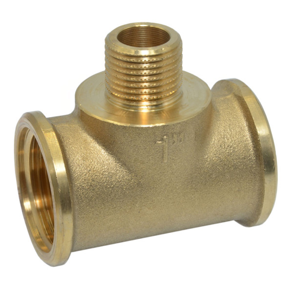 F139 Редукционный тройник латунный Ø1″ x 1/2″ x 1″ В-С-В FP Pattaroni