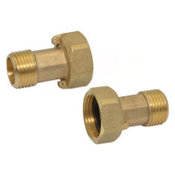 F191R003 Штуцер для счетчика латунный (пара) Ø1″ х 1 1/4″ ЗВ FP Pattaroni