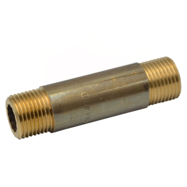 F205 Длинный латунный ниппель Ø1/2″ x 80 мм (шестигранник) FP Pattaroni/SANHA