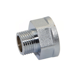 F272CR010 Переходник (хром) (под ключ) Ø1″M х 1 1/2″F ЗВ FP Pattaroni