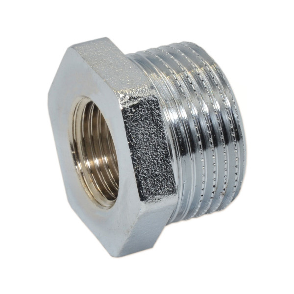 F593CR022 Переходник (хром) (футер) Ø1 1/4″ х 2″ ВЗ FP Pattaroni