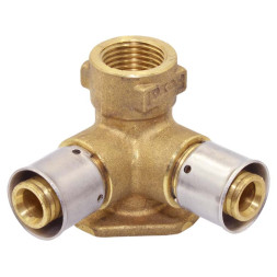 VS0131557 PEXAL BRASS Колено (пресс) проходное настенное Ø16 (2,25) x 16 (2.25) x 1/2″ Valsir S.p.A.