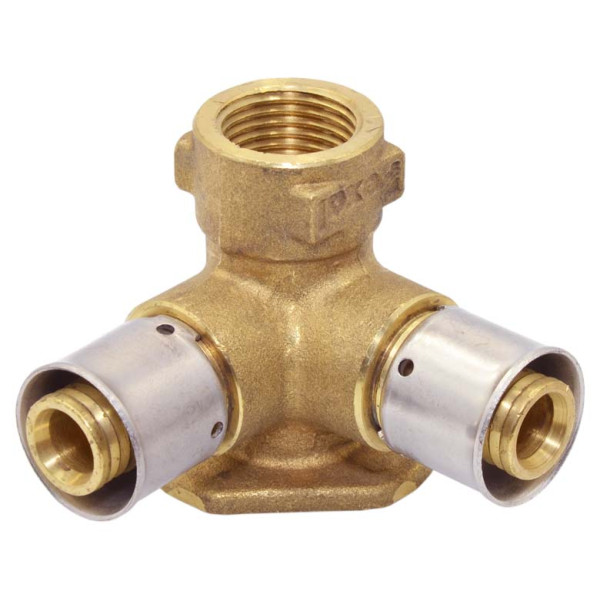 VS0131557 PEXAL BRASS Колено (пресс) проходное настенное Ø16 (2,25) x 16 (2.25) x 1/2″ Valsir S.p.A.