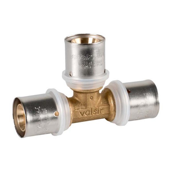 VS0170713 PEXAL BRASS Тройник (пресс) Ø26 (3,0) Valsir S.p.A.