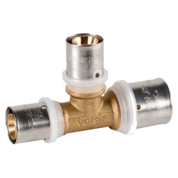 VS0131713 PEXAL BRASS Тройник (пресс) Ø26 (3,0) х 16 (2,25) х 20 (2,5) Valsir S.p.A.