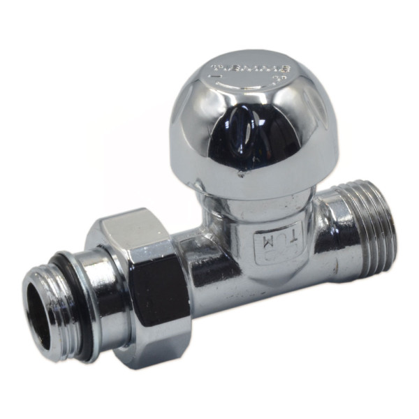 3300C / 3300041 Кран-термостат радиаторный хромированный Ø1/2″ х 1/2″ ЗЗ прямой TIEMME