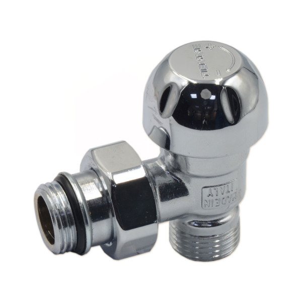 3331C / 3330005 Кран радиаторный отсекающий хромированный Ø1/2″ х 1/2″ ЗЗ угловой TIEMME