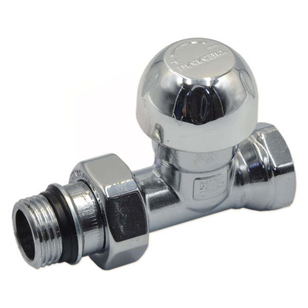 3335C / 3330012 Кран радиаторный отсекающий хромированный Ø1/2″ ВЗ прямой Tiemme Raccorderie Spa